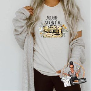 The Lord Is My Strength & My Song Adult Short Sleeve Shirt